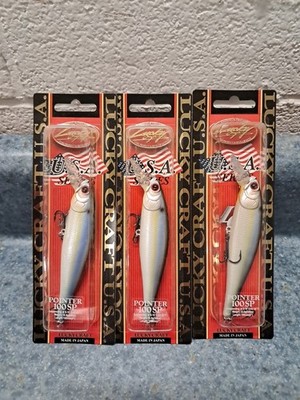 3 LUCKY CRAFT Pointer 100 OGs 5/8oz  100mm Luckycraft Suspending Jerkbait Rare!