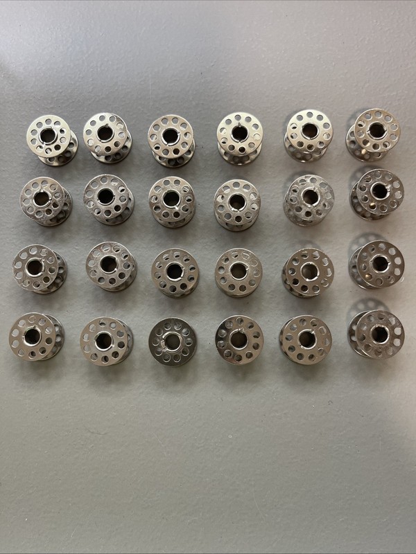 Sewing Machine Bobbins 24 Count Metal