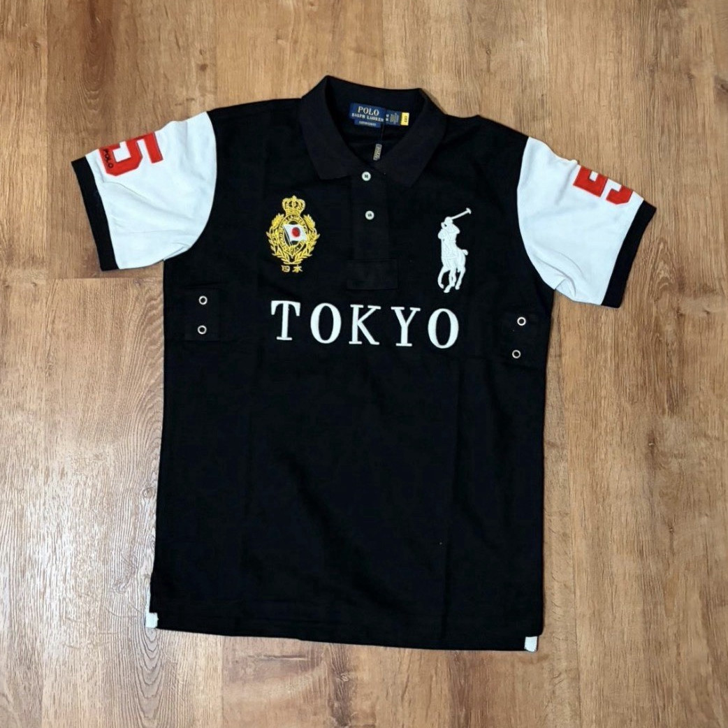 Polo Ralph Lauren Tokyo Colorblock Embroidered Logo Short Sleeve Polo L