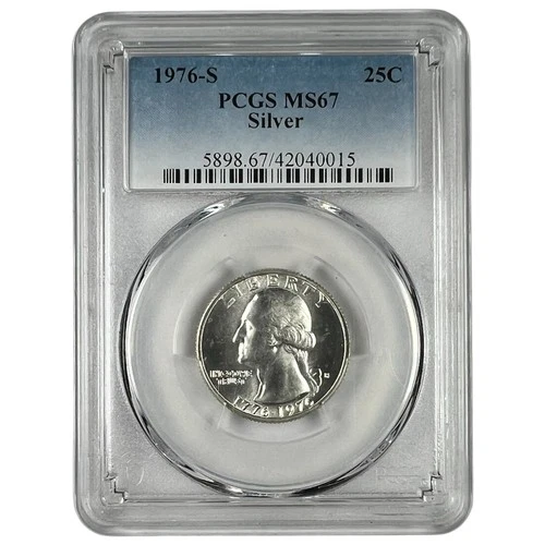 1976-S Silver Bicentennial Quarter MS67 PCGS NA132