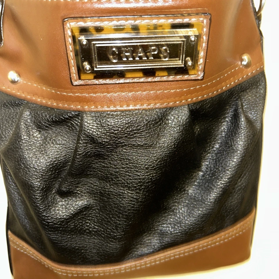 Bolso Bandolera Pequeño Chaps Ralph Lauren Marrón/Negro Cuero Sintético Foto 2 de 4