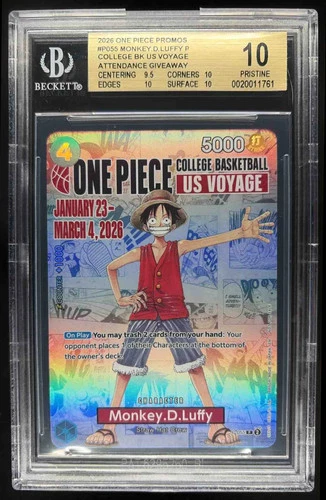 2024 One Piece The Best Monkey.D.Luffy #P-055 Promo BGS 10