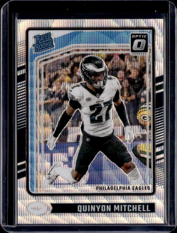 2024 Donruss Optic Quinyon Mitchell Rated Rookie (Wave) #282 Eagles #236/300