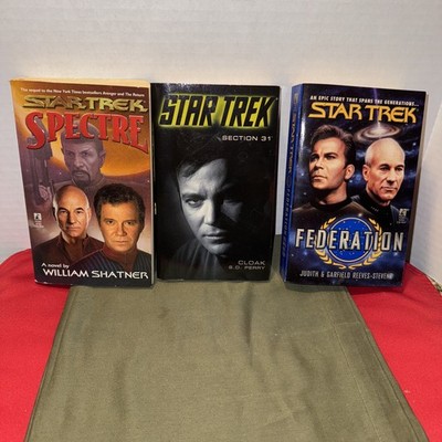 Lot of 3 Star Trek Paperbacks  Spectre (1998 1st) + Section 31: Cloak (2001 1st