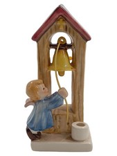 Goebel Engel mit Glocke Porzellan Figur Spö 48 W.Germany Kerzenhalter