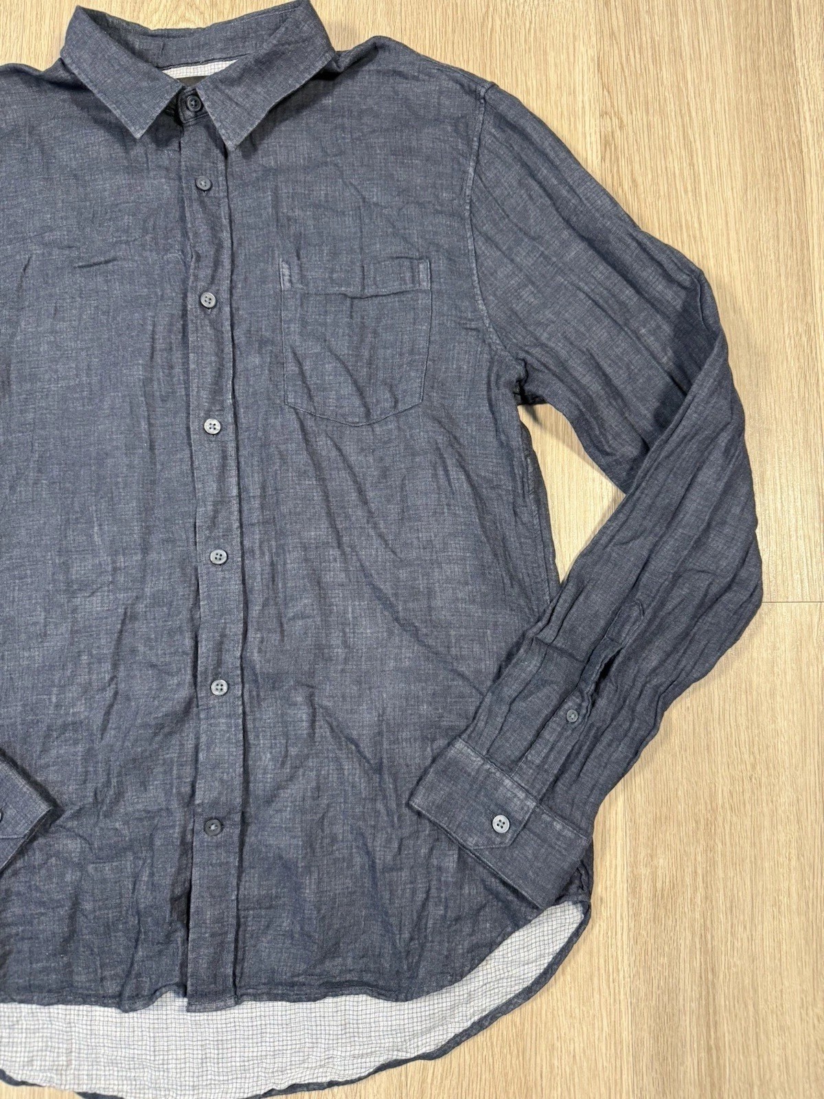 VINCE Regular Fit Double Face Button Down Shirt B… - image 2