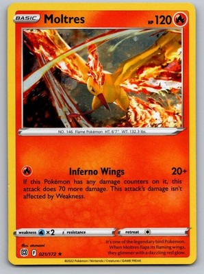 Moltres (Cosmos Holo) 021/172 Holo Miscellaneous Cards & Products Pokemon Holo