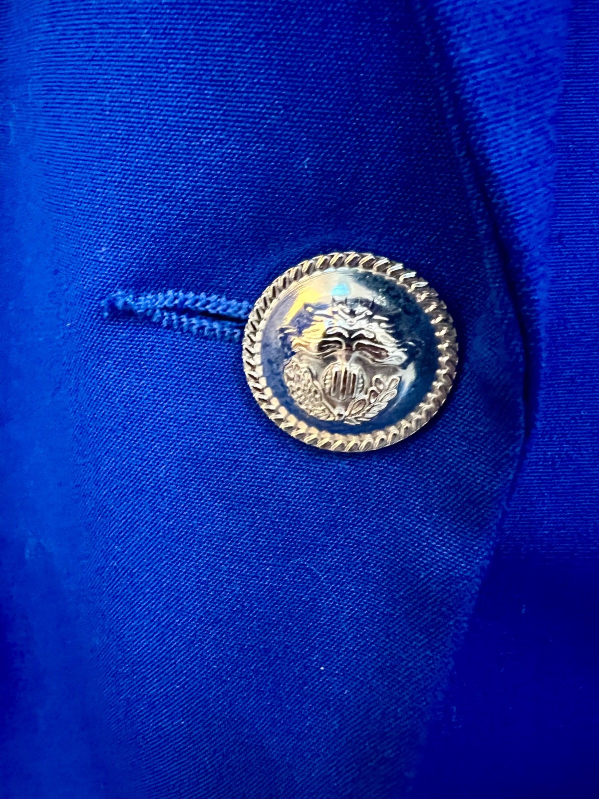 Zara Basic Bright Electric Blue Fitted Blazer W/ … - image 3