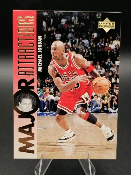 MICHAEL JORDAN DAVID HANSON 1995-96 UPPER DECK #337 MA MAJOR ATTRACTIONS BULLS