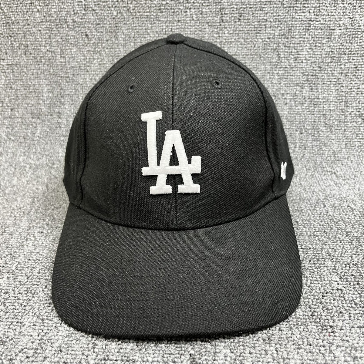 '47 Brand LA Dodgers MVP Hat Black White Adjustable Hook & Loop MLB Baseball Cap