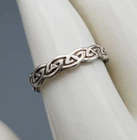 Avon Vintage Classic Celtic Knot  Sterling Silver 925 Band  Ring Size 8