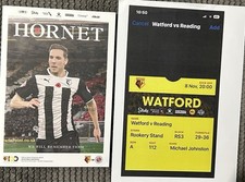 Watford v Reading 08.11.22 Programme and Ticket