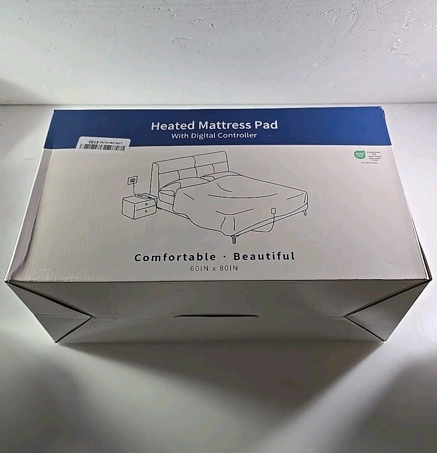 60"x80" Electric Heated Mattress Pad Queen Size w/ Overheat Protection, Auto Off