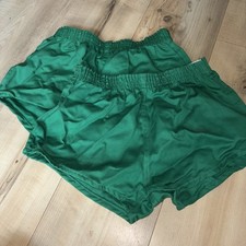 Lot Of 2 Vintage Youth Large Russell Athletic Short Kelly Green 100 Cotton USA