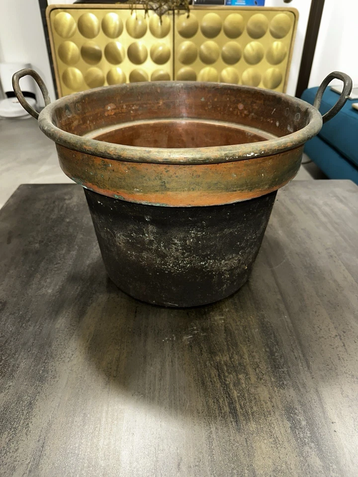 3 contenitori antichi in rame, di inizio ‘900 - Immagine 3 di 4