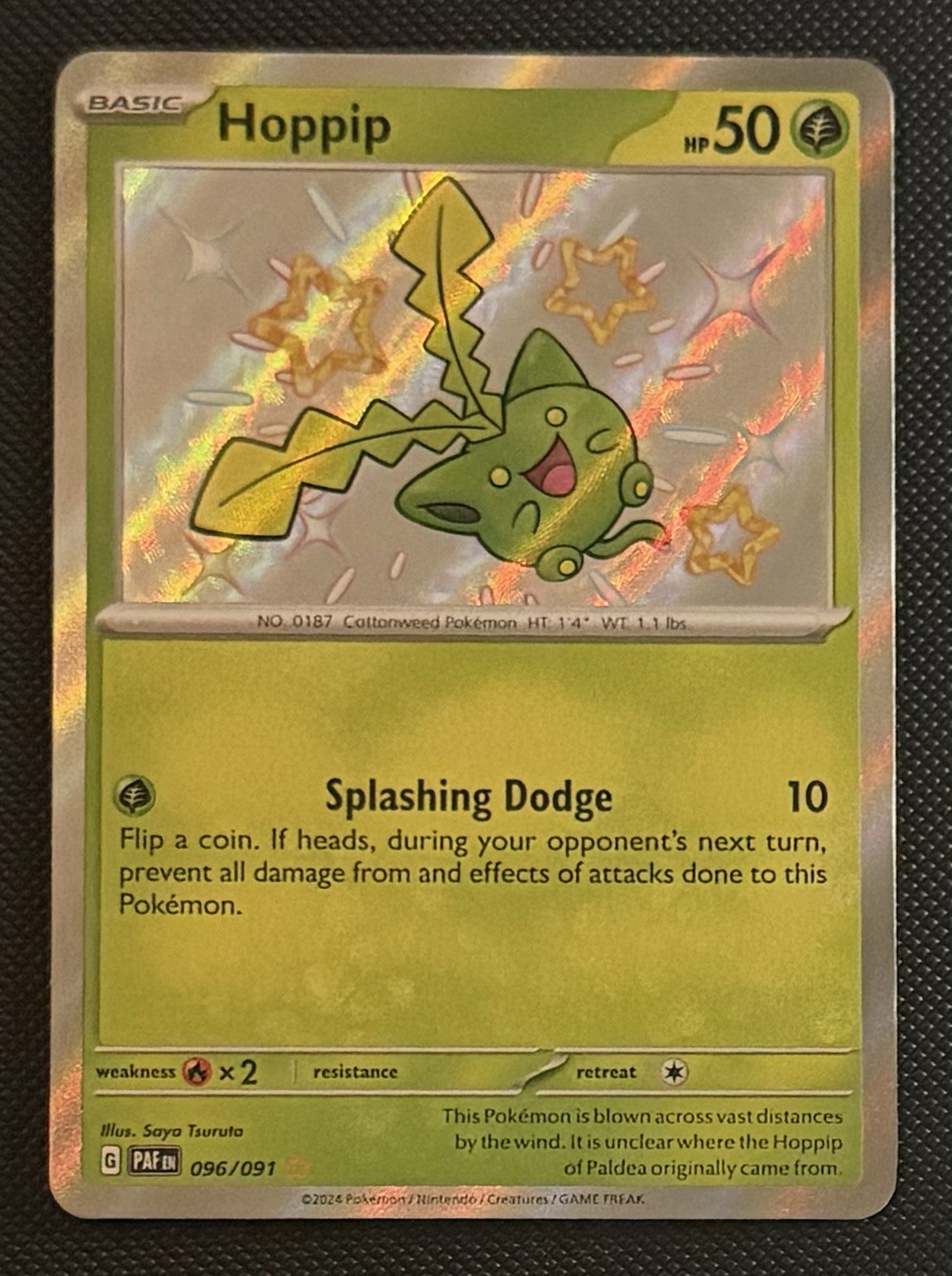 Hoppip 096/091 - Shiny Rare - NM - Paldean Fates - Pokemon TCG