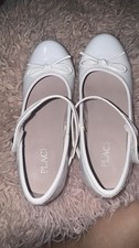 The Children's Place White Bow Mary Jane Flats with Ankle Strap