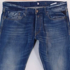 Mens Replay M95 BILLSTRONG Bootcut Blue Jeans W38 L32