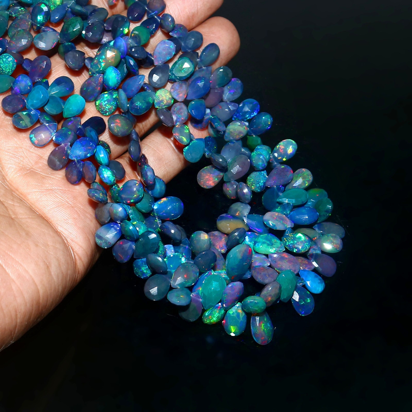 Top Quality AAA Natural Opal Gemstone Opal Briolette Beads Anniversary Gift OB49