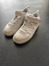 Nike Shoes Court Borough Low 2 DV5458-106 Triple White Sneaker Youth GS Size 9C