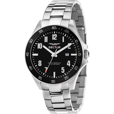 Orologio Sector 230 R3253161054 Watch Acciaio Diver Nero Uomo 43 mm Numeri