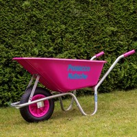 Schubkarre Gartenschubkarre Hofkarre Pink Proseccokutsche 100L 250Kg Schiebkarre