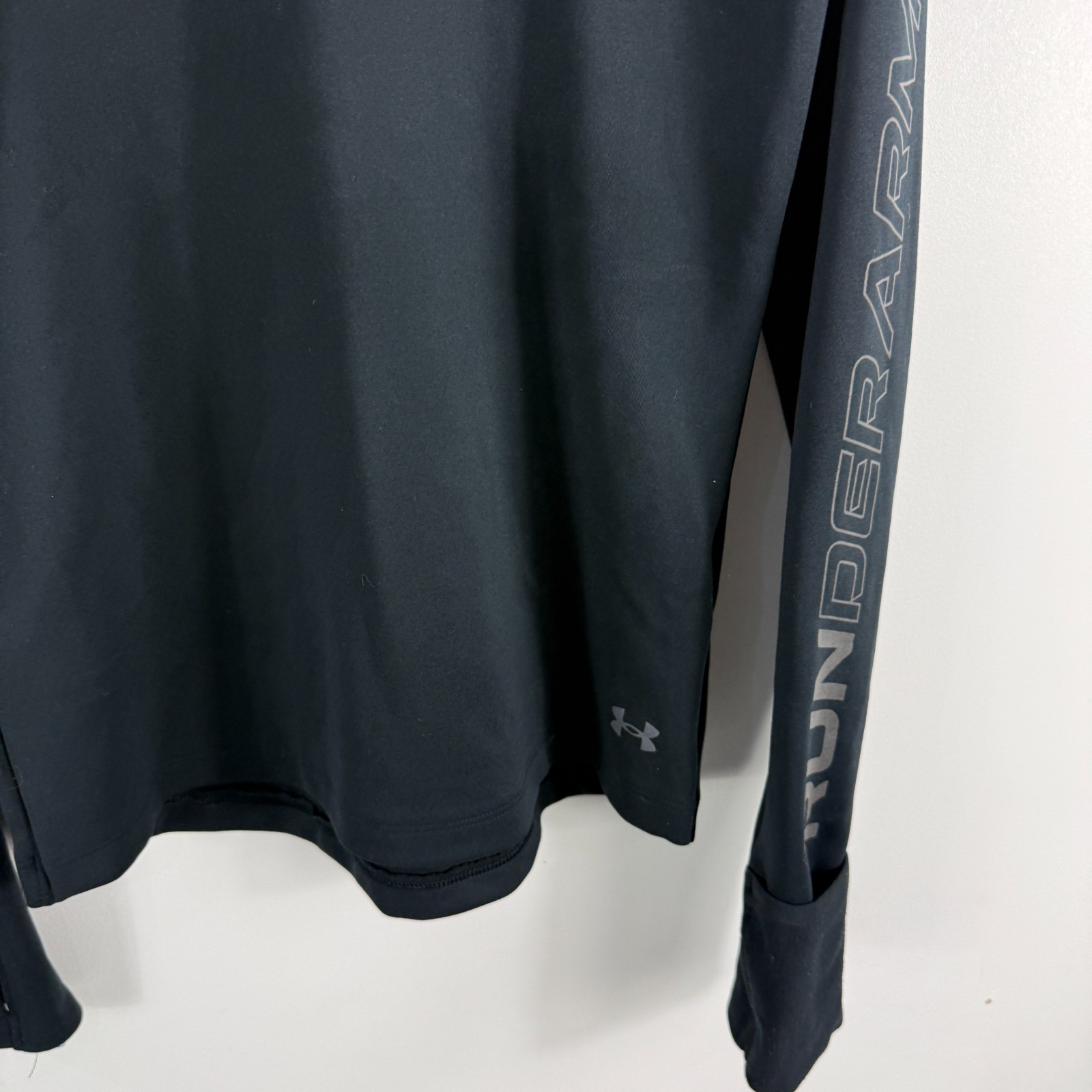 Women's Under Armour ColdGear Run Black Fitted XS Training Roll Neck Sweatshir image 3