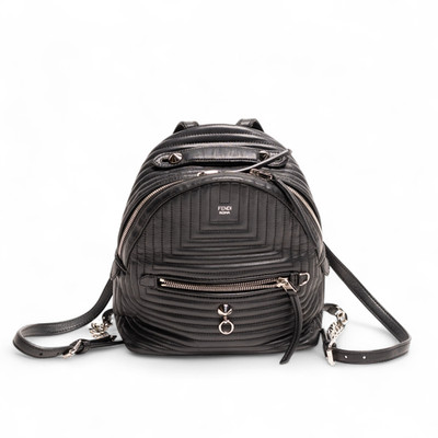 Pre-owned Shiny Nappa Trapuntata Mini Backpack, Black