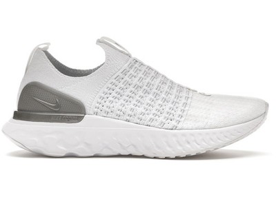 Size 8 - Nike React Phantom Run Flyknit 2 White Platinum (Women's) CJ0280-100