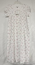 New Vtg Fundamentals White Cotton Floral Nightgown Maxi Fairy Cottagecore Sz S