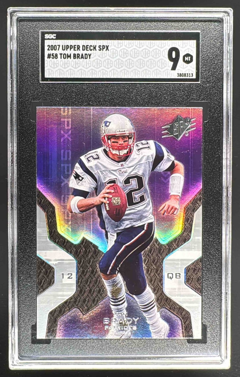 3808313 Tom Brady 2007 SPx #58 SGC 9