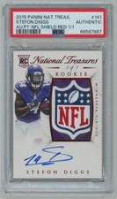 Stefon Diggs RC NFL Logo Shield Patch Auto 1/1 2015 National Treasures Rookie