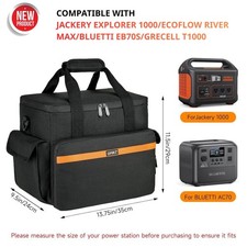 Travel Carrying Case for Jackery Explorer 1000/ECOFLOW River Max/Bluetti EB70S