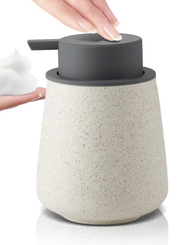 Foam Hand Soap Dispenser - 12 oz Bathroom - Ceramic With Removable Pump New