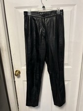 Mixit Women's Vintage Leather Dress Pants Size 8 Black Y2K