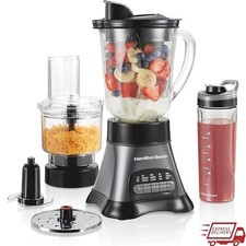 Blender Food Processor 40oz Glass Jar Portable Cup 700W Smoothies Shakes Chopper
