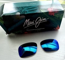 Maui Jim Authentic B432-2M Blue Hawaii LENSES ONLY MauiPure PolarizedPlus2 New
