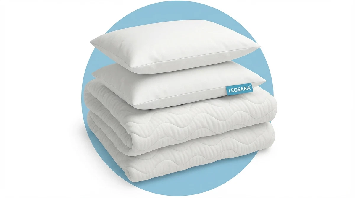 Sleepling 4 Jahreszeiten Bettdecke 135x200 Set Mit Kissen 80x80, Bettzeug, Decke Und Kopfkissen, Vierjahreszeiten Steppdecke 135 X 200, Made In EU, Ökotex, Waschbar 60 Grad, 100% Mikrofaser - Foto 3