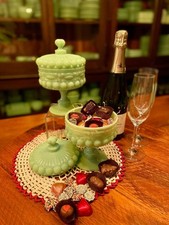 JADITE JUNKIES  EXCLUSIVE EYE WINKER COVERED CANDY DISH