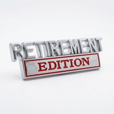 3D Retirement Edition Emblem Aufkleber Metall Logo Auto Schriftzug Rente Sticker