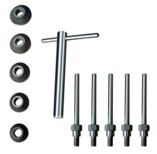 Valve Seat Cutter Set with T-Handle 45° + 90° Valve Cutters for Cylinder Heads, 11 Pieces