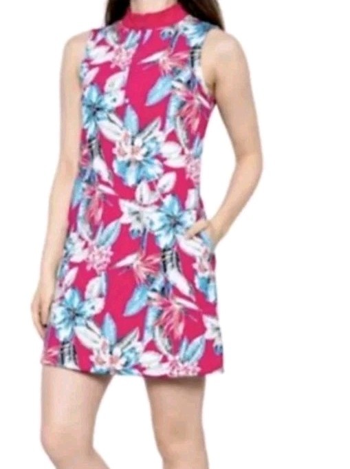 Tommy Bahama Women’s Golf Tennis Pink Tropical Floral Dress Sz S ( A14)