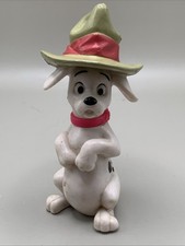 Disney 101 Dalmatians Character Toy Dog Pink Collar Green Hat Seated Detective