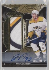 2018-19 SPx UD Black Star Trademarks Relics Premium 9/15 Ryan Johansen Auto 2u9