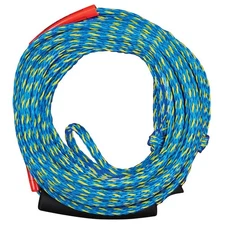 Absolute Outdoor 340800-500-999-21 Full Throttle 2 Rider Tow Rope - Blue/yellow