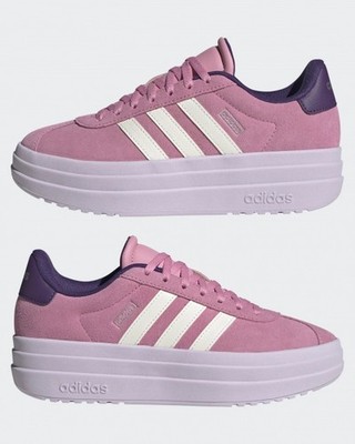  Sport Schuhe Sneakers Mädchen Frauen Adidas VL Court Bold Junior Platform Rose