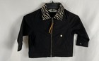 Honor the Gift Kids' Black Jacket Zebra Print Collar Full Zip Sz 2T — photo 1