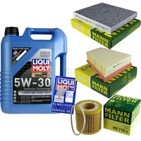 Inspektionspaket 5L Liqui Moly Longtime 5W-30 FüR Skoda Fabia II 1.2 VW Fox Polo