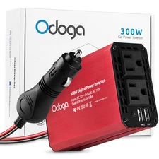 300W Car Power Inverter 12V DC to 110V AC with Dual USB Ports