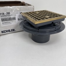 Kohler 9136-2MB Tile-In Square Shower Drain Vibrant Brushed Modern Brass